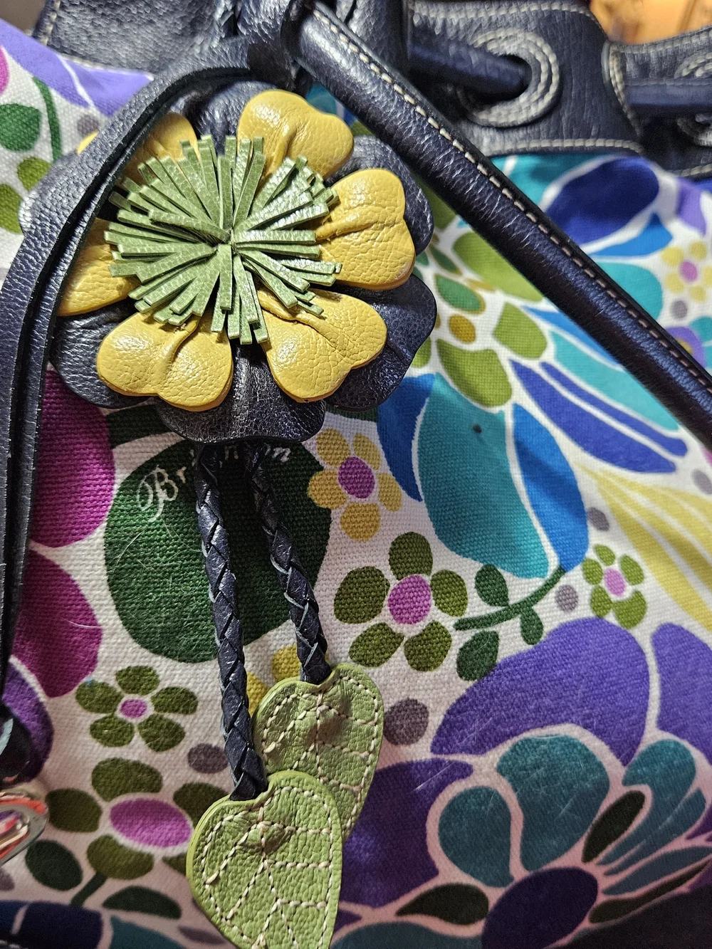 Brighton Purple Teal Floral Hobo with Multicolor Accents - Picture 5 of 16